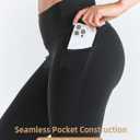 ALLZERO Women's Leggings with Pockets Tummy Control Workout 26" High Waisted Brushed Lined Warm Yoga Pants Fall Winter (Black, M)