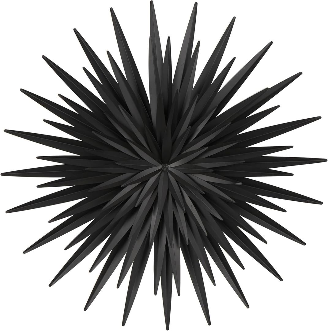 Deco 79 Metal Sunburst Home Wall Decor Large Layered 3D Wall Sculpture, Wall Art 28" x 3" x 28", Black
