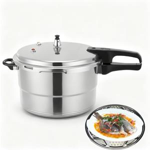 Small Pressure Cooker, Mini Aluminum Alloy Pressure Cooker with Magnetic Bottom, Safety and Durable Compact Pressure Canner Compatible For Induction Cookers And Gas Stoves (4L)