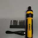 DEWALT Cordless Screwdriver, 4V USB Rechargeable Electric Screwdriver with 12 pcs Screwdriver Bit Set, LED Light, FLEXDRIVE Control, Compact, Ergonomic (DWHT66719)