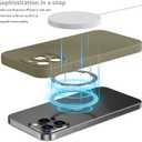 MCFANCE Magnetic for iPhone 13 Pro Case, Compatible with MagSafe, [Full Camera Protection] Anti-Scratch Microfiber Lining Phone Case, 6.1" 2021, Khaki