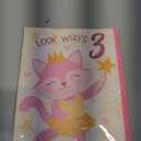 CENTRAL 23 Three Years Old Girl Birthday Card - Ballet Cat 3 - Birthday Cards For Daughter - Happy 3rd Birthday Card Niece - Cousin Birthday Card Female - Toddlers - Comes With Stickers