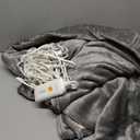 JET'S HOME Heated Blanket Queen 84"x90" - ETL&FCC Certified Flannel Electric Blanket Throw Machine Washable Heating Blanket with 4 Heating Levels 10 Hours Auto-Off Overheating Protection (Grey) (Root={'value': "['Grey']"})