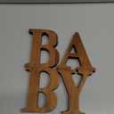Small Wood Baby Letters for Rustic Baby Shower Decorations Gender Neutral Baby Shower Centerpiece Decor Gender Reveal Party Supplies