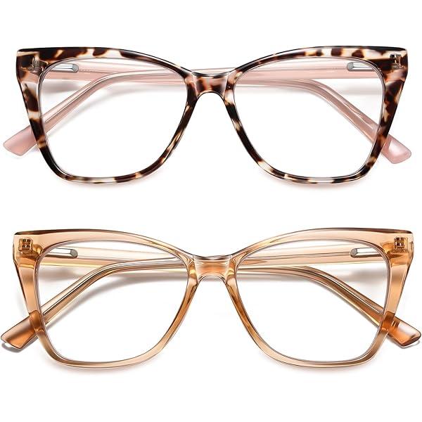 OCCI CHIARI Fashion Cateye Women Glasses Nerd Reader No Magnification Demi Glasses