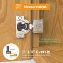 Chibery 4 Pack 1/4" Small Overlay 4D Concealed Hinges for Face Frame Door, Soft Close On/Off Switch, Self Closing, 105 Open Angle Concealed Stainless Steel Hinges for Framed Cabinet, Satin Nickel