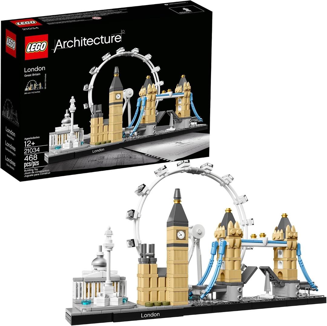 LEGO Architecture London Skyline Collection 21034 Building Set Model Kit and Gift for Kids and Adults (468 pieces), Standard