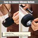 PARACITY Oil Dipenser Bottle with Silicone Bottom, 2 in 1 Olive Oil Sprayer and Dispenser, Oil Spray Bottle 500ML/ 17OZ for Cooking, Kitchen, BBQ, Air Fryer, Salad, Baking(1PC Black)