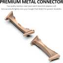 (4 Pack) Watch Band Adapter Compatible for Google Pixel Watch 2 Connector, 20mm Stainless Steel Metal Replaceable Connection Adapter for Google Pixel Watch 2 2023/Pixel Wacth 2022, Rose Gold