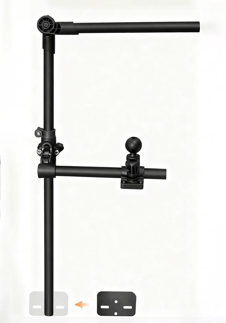 Strg Transducer Bracket with Fish Finder Mount for Kayak/Boat, Livescope Fish Finder Transducer Mount for Garmin/Lowrance, Compatible with RAM Mounts C Size/1.5'' Double Socket Arm (Long)