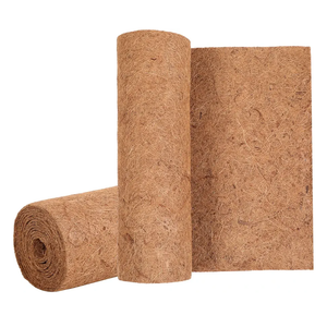 Sawysine 2 Rolls 16 x 118 Inch Coir Liner Roll Coconut Fiber Mat Natural Coconut Coir Liner Sheets Plant Potting Mat for Garden Decor Planters Flower Window Box Basket Animal Pet Pad Reptile Carpet