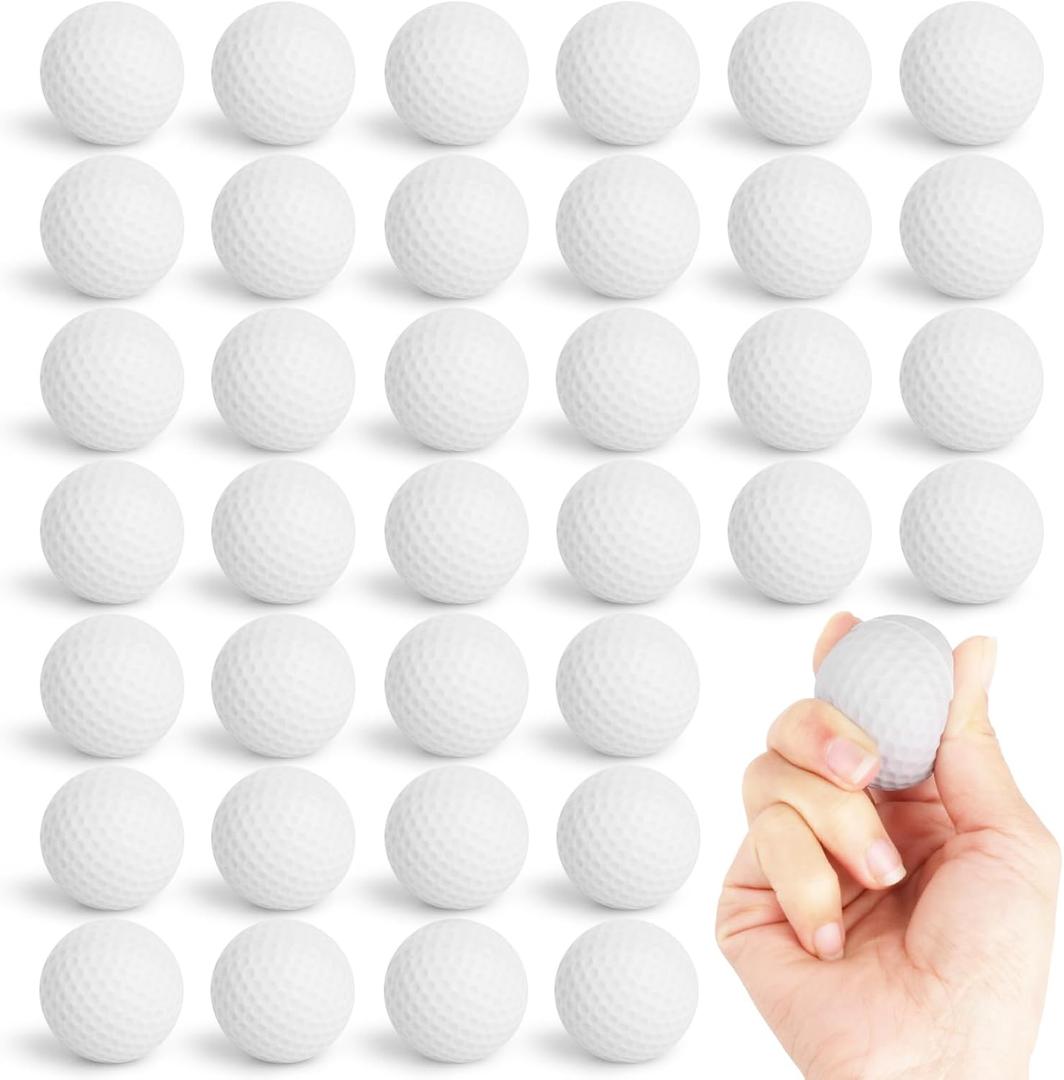 Hooqict Mini Foam Golf Stress Ball 25 Pack Small Sports Squeeze Ball Stress Relief Toy for Kids Adults Golf Party Gift Classroom Goodie Bag Stuffers School Carnival Prize
