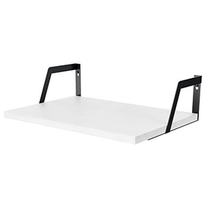 SRIWATANA Floating Shelves Wall Mounted 1 Rustic Wood Shelves with Large Capacity (Washed White)