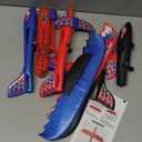 3 Pack Airplane Launcher Toy with Glowing Eyes & WebPattern Wings,2 Flight Modes Outdoor Games for Kids,Boys Toys Age 312,Birthday Gifts for 3 4 5 6 7 8 9 10 11 12 Year Old,Kids Gift(Red&Blue&Black)