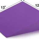 DEAYOU 2 Pack Yoga Foam Wedge, 13" EVA Foam Calf Stretch Slant Board for Lower Leg Strength Improve, Squat Wedge Incline Block for Workout, Exercise, Foot Heel Stretcher, Wrist Back Support (Purple)