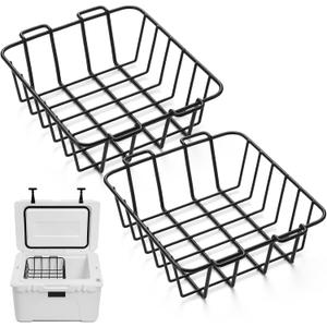 2 Pcs Cooler Basket for 35/45 Stainless Steel Storage Wire Cooler Rack Dry Goods Basket for 35 or 45 Coolers