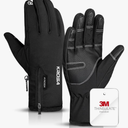 Krosa Winter Gloves For Men Women Made with 3M Thinsulate, Waterproof Ski Gloves for Cold Weather with 10 Touchscreen Fingers, XXL