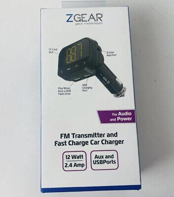 ZGear FM Transmitter and Fast Charging Car Charger 12 watt 2.4 ...