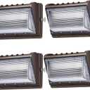ledmo 150W Wall Pack Lights Outdoor LED Security Light with Photocell 5000K 4 Pack Dusk to Dawn IP65 Commercial Exterior Lighting Fixture 21000lm 100-277V Equivalent,Wall Mount for Backyard,Parking