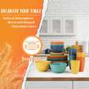 Wheat Straw Dinnerware Set 40 PCS - Service for 8 | Plates and Bowls Sets | Unbreakable Dishes Set - Dinner Plates, Dessert Plate, Cereal Bowls, Drinking Glasses, Dishwasher Safe