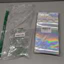 ANZNKU 100 Pack Mylar Bags Reasealable Holographic Bags, Smell Proof Bag Zipper Pouches with Clear Window, Jewelry Easter Candy Sealable Bag for Packaging Sample Party Favor (5.1 x 8.3 Inch)