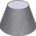 ALUCSET Table Lamp Shade, Replacement Grey Lampshade for Living Room, Barrel Lamp Shade 7x13x7.8inch, Natural Linen Lampshade, Hand Crafted Lamp Cover, Spider Fitter (1 Pack)