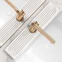 Stone Faucet Mat for Kitchen Sink  Diatomite Drying Stone Mat & Sink Protector, Prevents Moisture  Sink Splash Guard Water-Absorbing Stone Tray for Bathroom Counter (Light Grey, 20" x 3.9")