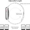 for Apple Watch Band 38mm 40mm 41mm 42mm 44mm 45mm Series 9 8 7 6 5 4 3 2 1 SE SE2 Women and Men,Classic Stainless Steel Metal Watchband for iWatch Bands,Pretty Shiny Look