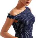 SUUKSESS Women Off Shoulder Tops Sleeveless Shirts Y2K Going Out Crop Tank Top (L)