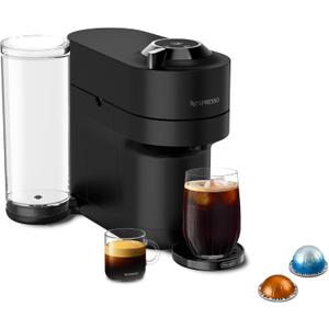 Nespresso Vertuo Pop+ Coffee and Espresso Maker by De'Longhi, Black Matte with Dark Chrome