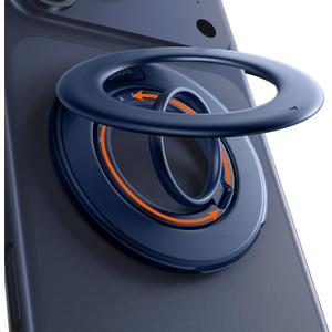 TORRAS 2025 Flagship Magnetic Phone Grip Ring Holder Kickstand [2-Sided Magnetic] [360 Rotation] Fit for MagSafe Accessories for iPhone 17 16 15 14 13 12 11 Samsung, Google, Blue