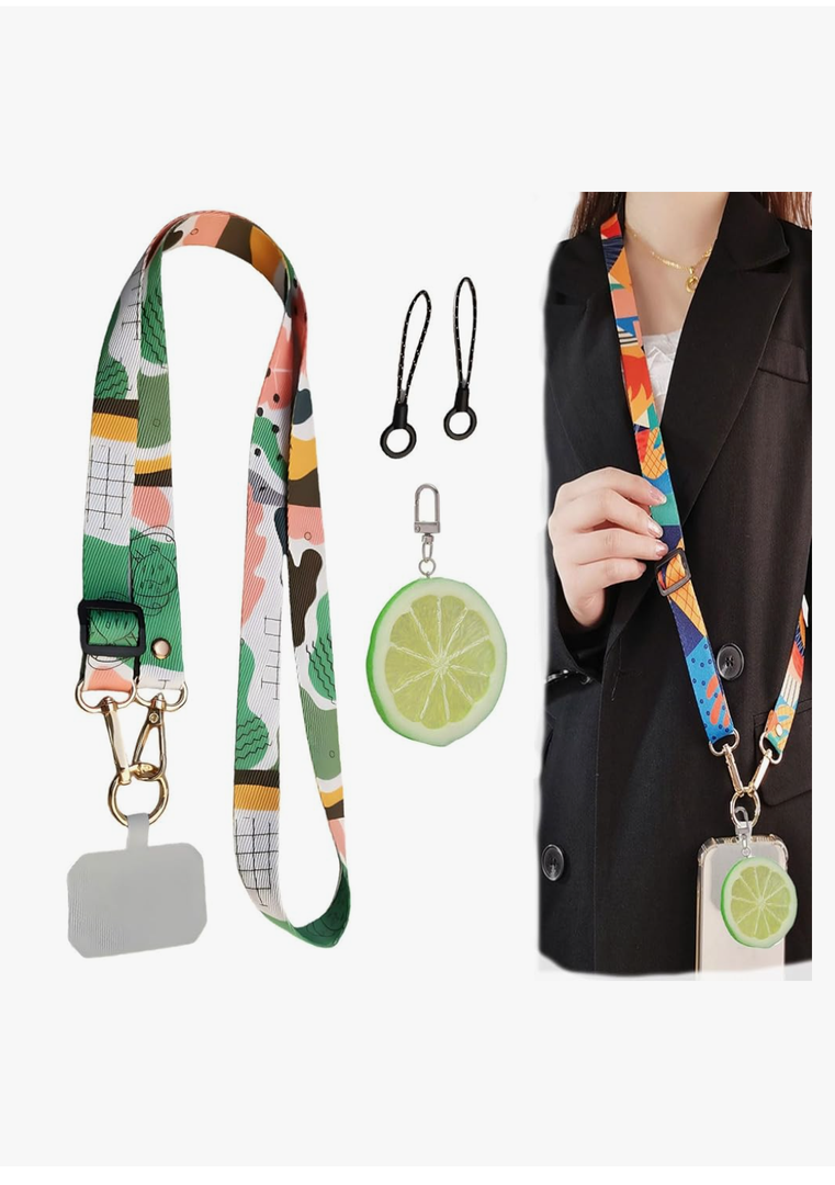 Brand: ELVRLA
Beautiful Art Crossbody Phone Lanyard, Adjustable Phone Rope Strap for Wallet Phone Case ID Badge +Fruit Keychain
