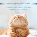 Cat Water Fountain Charcoal Replacement Filters Compatible with W600 Large Dog Water Fountain 205oz/6L Automatic Pet Dog Water Bowl Drinking Dispenser (6 PACK)