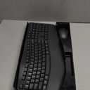 Wireless Keyboard and Mouse Combo, 2.4G Full Size Wave Keys Ergonomic Keyboard with Wrist Rest for Natural Typing, 3 DPI Adjustable Ergonomic Silent Mouse for Computer/ Laptop/ Windows/ Mac (Gray)