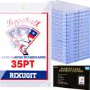 25-Pack Sleeved Card Magnetic Holders - 35pt Magnetic Card Case, Fits Sleeved Card First, One Touch Card Holder, Inner Size 2.633.70, Clear Hard Case for Trading Cards, Sports Card, Games Cards
