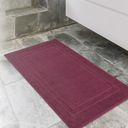 HOMELOVER 2 Piece 100% Organic Cotton Bath Mat Set - 800 GSM, Quick Dry, Soft, Highly Absorbent, Washable Bathroom Rugs & Mats - Hotel Quality Floor Towels (Plum Purple)