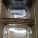 Rubbermaid Brilliance Glass Food Storage Containers, 3.2 Cup, Set of 4, BPA-Free, Leak-Proof, Clear