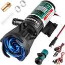 12V RV Macerator Pump, 12GPM Waste Pump with Quick-Release & Garden Hose Discharge for Sewage, 3.2ft Suction 10ft Lift, Portable Macerator Pump for RV, Marine, Camper, Kitchen & Bathroom