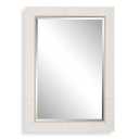 Rattan Trim Wall Mirror, 18' x1.25' x 23.75' , White