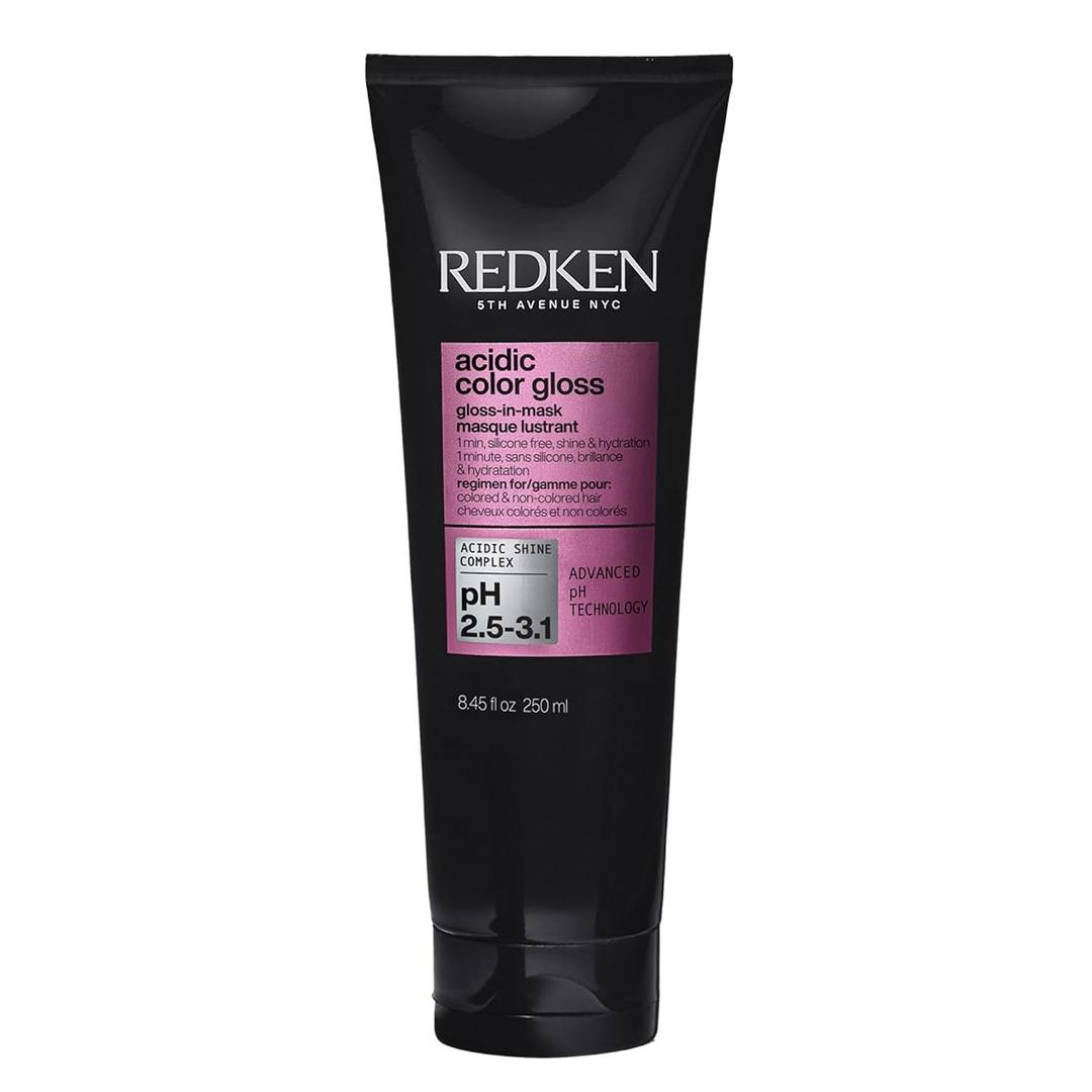 Redken Acidic Color Gloss Gloss-in-Mask - 1-Minute High Shine Hair Treatment & Deep Hydration, Silicone-Free Mask for Dull or Color-Treated Hair (8.5 Fl Oz (Pack of 1))