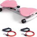 Waist Twister Machine, Ab Workout Equipment with 330 lbs Weight Capacity, Ab Twister Board for Women Men with Two Strong Highly Elastic Twisted Rope