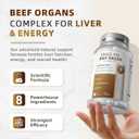iMATCHME Grass Fed Beef Organ Supplement with Beef Liver & Adrenals, R-Lipoic Acid for Liver Detox, Antioxidant, Energy & Overall Health, 60 Count (Pack of 1) | Easy to Swallow | for Women and Men