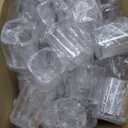 100 Pcs Shot Glasses Set 2.2 oz Mini Shot Cup Bulk, Clear Plastic Unbreakable Base Plastic Glass for Custom, Birthday Wedding Guest Gift (Square)
