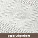 AMOAMI Waffle Bath-Mat, Super Absorbent Bath Mats for Bathroom, Boho Bathroom Rugs Non Slip Washable, Ultra Soft Bathroom-Mat with Tassels Bath Rugs for Floor Mat, 20" X 32" White