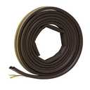 Frost King P D-Section Rubber Self-Stick Weatherseal Tape, 5/16" W, 1/4" T, 17 ft L, Brown