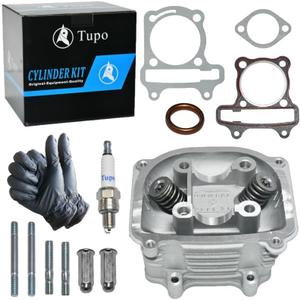Tupo GY6150-57.4 Cylinder Head Kit Compatible with 125cc 150cc Jonway Jmstar Roketa Sunl Tank Peace Taotao ATV Moped Go Kart That Equipped With GY6 4-Stroke 157QMJ 152QMI Engine (Non EGR Type)