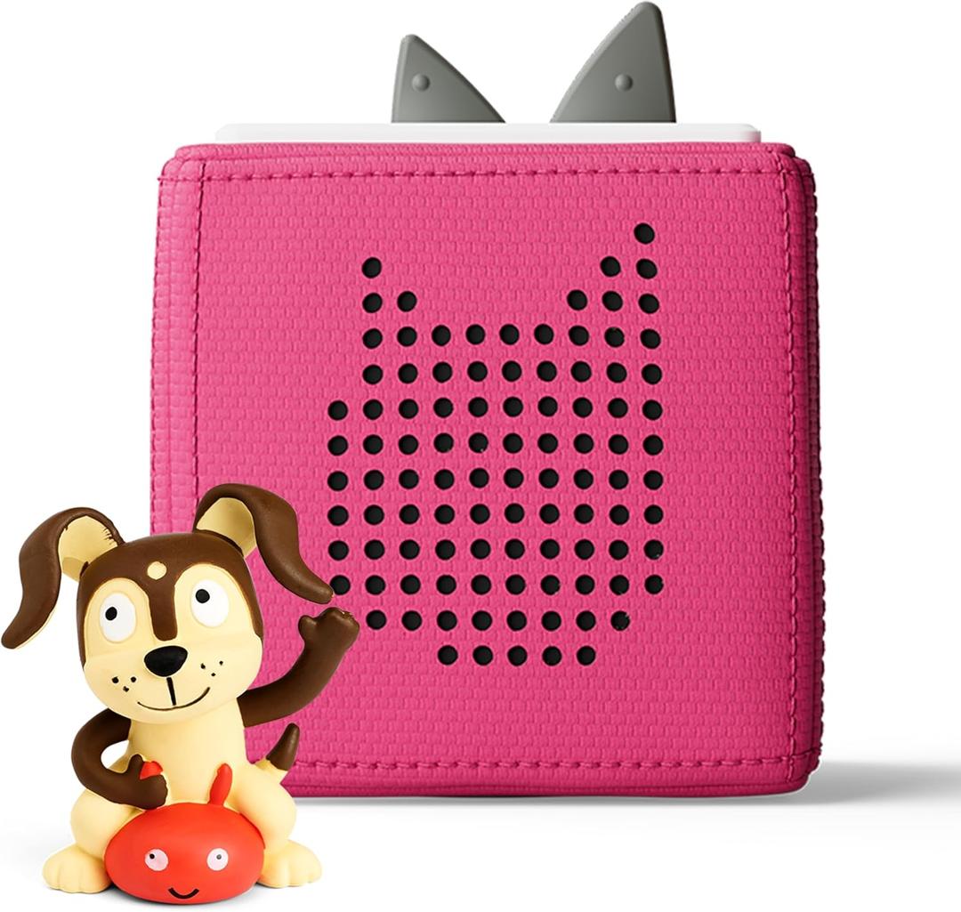 Toniebox Audio Player Starter Set with Playtime Puppy - Listen, Learn, and Play with One Huggable Little Box - Pink