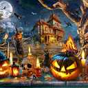 Puzzle 1000 Pieces for Adults, Halloween Haunted House,Challenging Adult Puzzles for Halloween Decor & Gift
