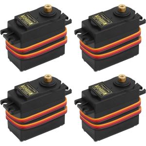 4-Pack Servo Motor MG995 Control Angle180 Metal Gear Servo 13KG Digital High Speed Torque Servo Motor for DIY Smart Robot Toys RC Toy Car Model Helicopter RC Boat