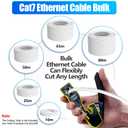 Cat 7 Ethernet Cable 500ft Bulk (20 RJ45), Outdoor&Indoor, SFTP Cat 7 Triple Shielded Ethernet Cable, LLDPE, Waterproof, Direct Burial, In-Ground, UV Resistant, LAN, Network, Internet, Cat7 500ft
